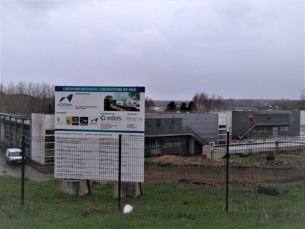 Construction laboratoire de R&D d'Adria Développement à Quimper (mars 2020)