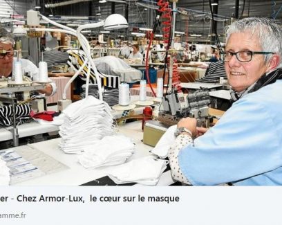 Chez Armor-Lux, le cœur sur le masque contre le Covid-19