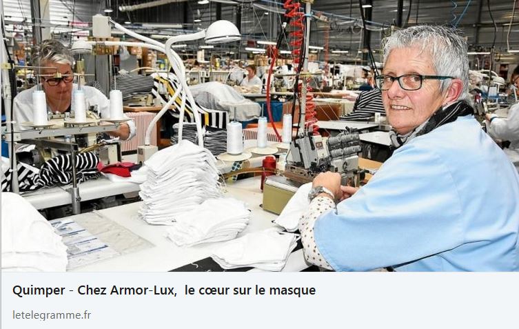 Chez Armor-Lux, le cœur sur le masque contre le Covid-19