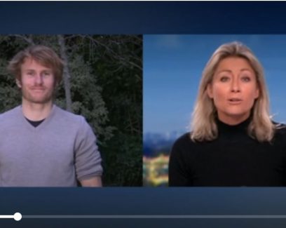 François Gabart, navigateur de la Bretgane Sailing Valley, skippeur du trimaran Macif au JT de France 2 , sur le confinement, Macif course au large, Concarneau, le 2/04/2020 pour livrer son expérience du confinement.