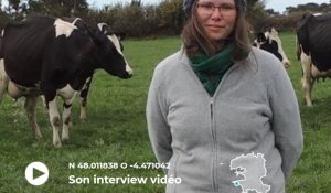 Ophélie Le Goff, cheffe d'exploitation, GAEC de Lesvenez, Plouhinec, Communauté de communes du Cap-Sizun-Poitne du Raz. Les Vaches de Lesvenez