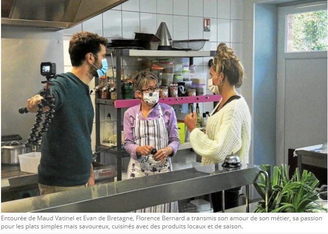 Maud Vatinel et Evan de Bretagne, chez Ty Flo, Rosporden pour Les pieds dans l'plat, Le Télégramme