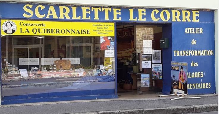 L'alguerie, le magasin de ventes des produits de Scarlette Le Corre, marin pêcheur au Guilvinec, pays Bigouden, Cornouaille, Bretagne, est algoculteur.