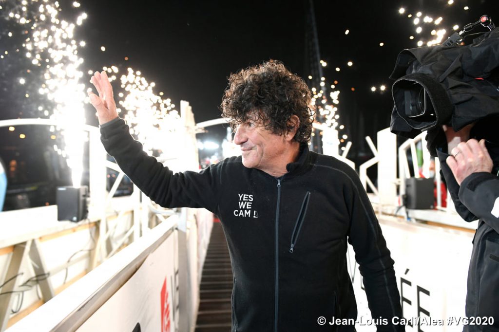 Jean le Cam, talent de Cornouaille, arrivée du Vendée Globe 2020 
📷 Vendée Globe @Jean-Louis Carli/Alea #VG2020