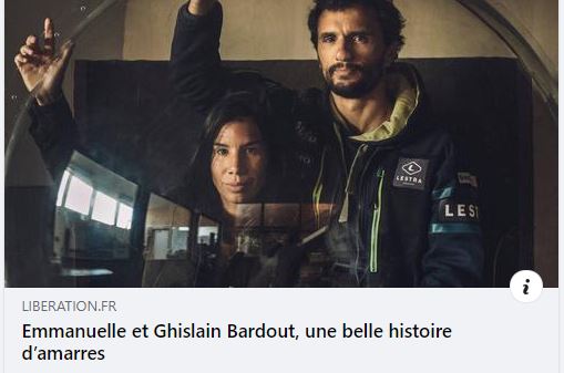 Emmanuelle et Ghislain Bardout, une belle histoire d’amarres, portrait, Libération.
https://www.liberation.fr/environnement/emmanuelle-et-ghislain-bardout-une-belle-histoire-damarres-20211116_I4K5QWITWZFKNAW6Y66UB3ZHEM/