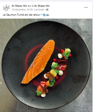 Ar Maen Hir, restaurant du chef Thilbaut Erard Penguily, à Locronan, Cornouaile. Bib Gourmand 2020