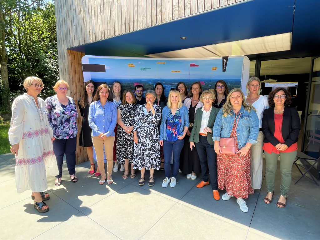 L'équipe attractivité de Quimper Cornouaille Développement et le groupe RH de Cornoualia. Atelier pratique "Marque employeur territoriale de Quimper Cornouaille" le 6/7/2023